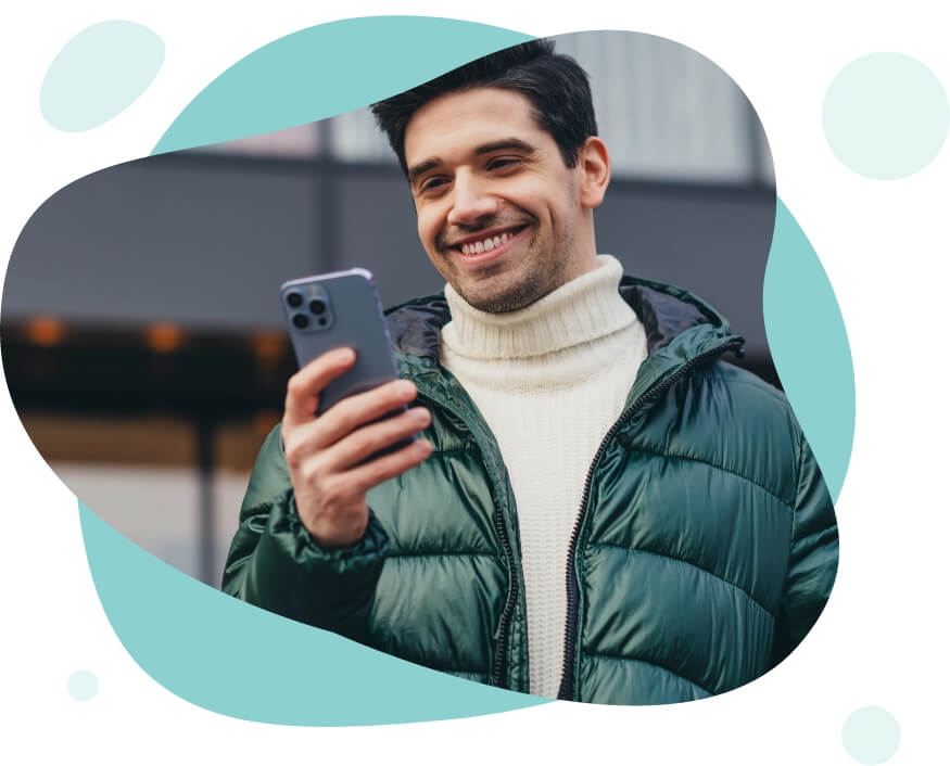 Direct billing smiley men image